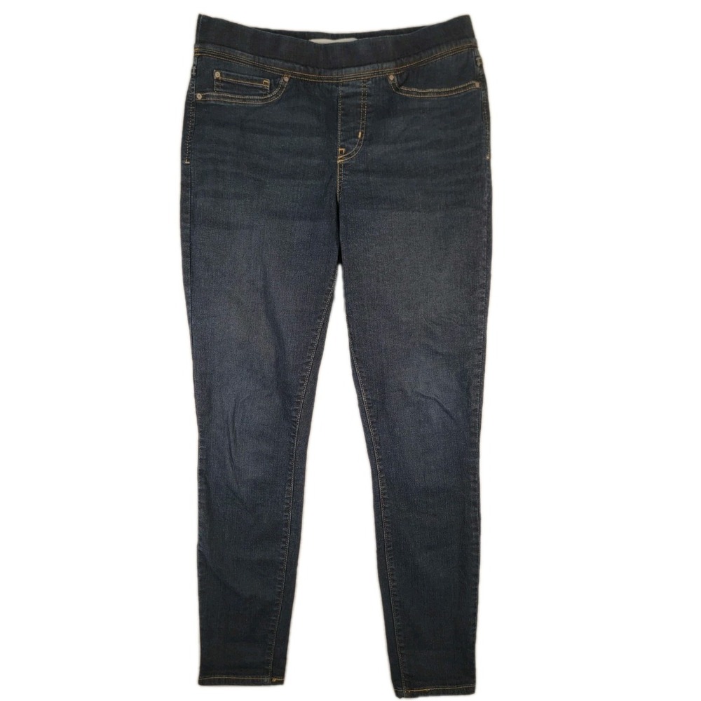 Leviβ Strauss Signature Totally Shaping Pull-On Skinny Jeans 10 Long Dark Blue